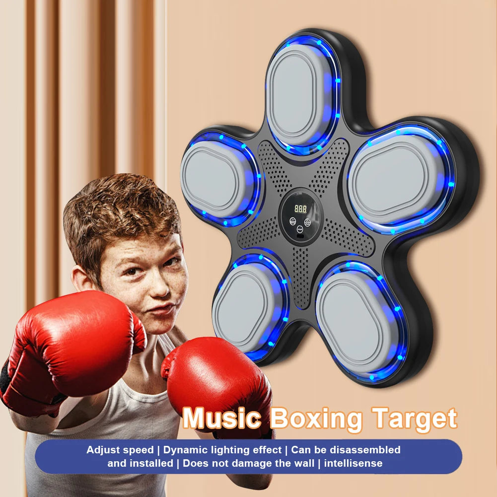 Music Boxing Machine Boxing Wall Target Type C USB Charging Wall-Mounted Exercise Equipment Bluetooth-Compatible for Adults Kids