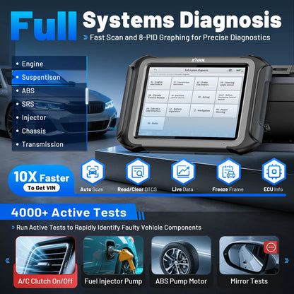 Auto Diagnostiek Tool – Sleutelprogrammeerder – ECU Scanner – Immo Programmer – OBD2 Diagnose – Draadloos Wifi – 42+ Onderhoudsdiensten - QUORE