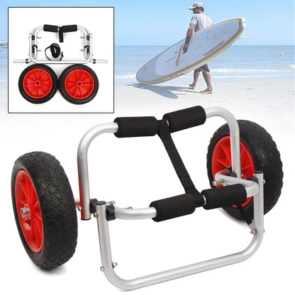 Opvouwbare Trolley op Wielen met Band – Geschikt voor Kano - Kajak of Surfplank – Draagvermogen tot 70kg