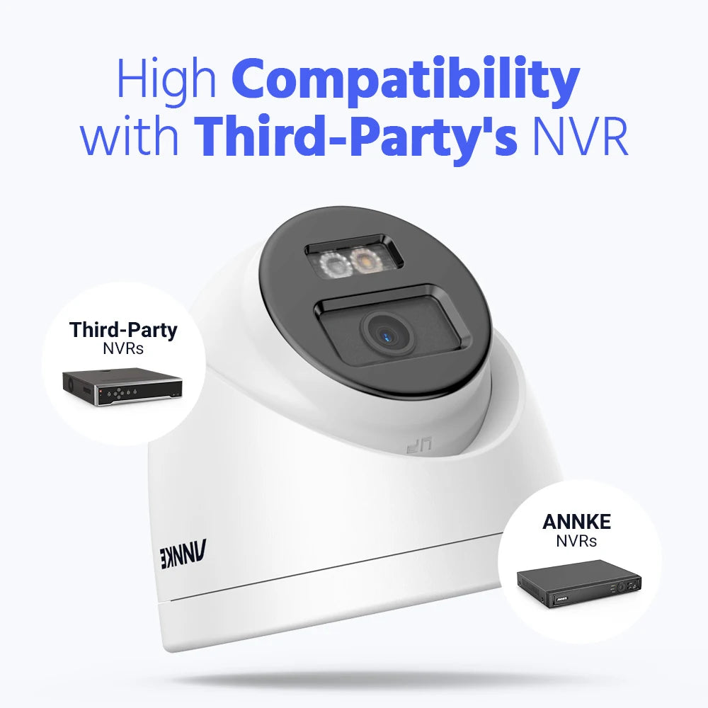 ANNKE 3K Ultra HD POE Video Surveillance System 8CH NVR Recorder With 3K Security Cameras CCTV Kit Built-in Mic 3K Ip camera