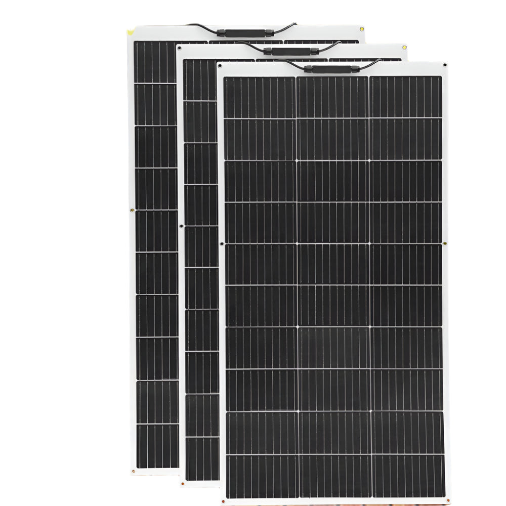 Zonnepaneel - Zonnepanelen - Zonne-energie - 16.5V Fotovoltaïsche Celmodule - Flexibel - Monocrystalline Silicon - 300W - 3 Stuks - Waterdicht - voor Boot - Camper - Caravan - RV - Tuin - QUORE