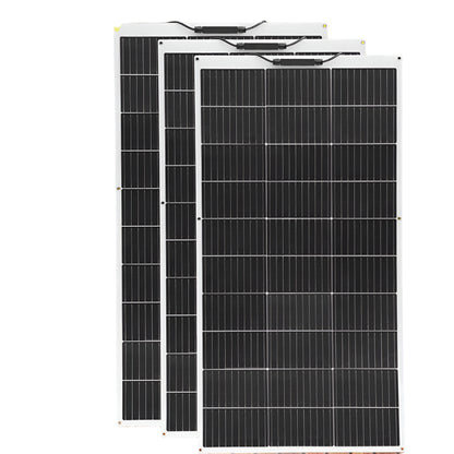 Zonnepaneel - Zonnepanelen - Zonne-energie - 16.5V Fotovoltaïsche Celmodule - Flexibel - Monocrystalline Silicon - 300W - 3 Stuks - Waterdicht - voor Boot - Camper - Caravan - RV - Tuin - QUORE