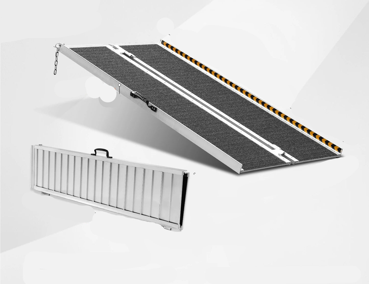 Rolstoelhelling - Drempelhulp - Drempelhulp Rubber - Oprijplaat - Drempelhulpen - Opvouwbare - 60inch - Antislip & Draagbaar - 800lbs Draagkracht - Mobiele Oplossing - Voor Scooters & Rollators