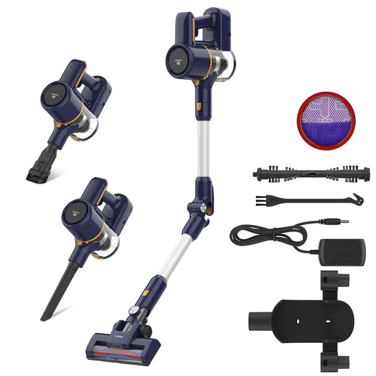 Cordless Stick Vacuum Cleaner - Stick Vacuum Cleaner - Vacuum Cleaner - Cordless Stick Vacuum Cleaner - Powerful Suction - 15 Kpa - 6-in-1 vacuum cleaner - 140W - Black