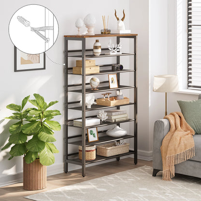 Schoenenkast – Schoenenrek – Schoenenopberger – Schoenenhouder – 8-Laags – Metalen Frame – Kantelbare Planken