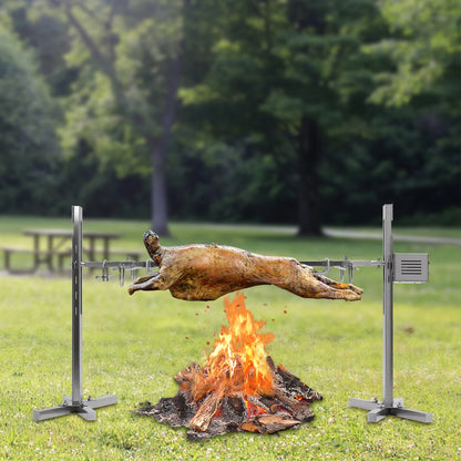 Elektrische Speenvarken Grill – Rotisserie Grill – Barbecue Grill – Vlees Rooster – Spies Grill – RVS – 72 cm Spieslengte – Max 30 kg Belastbaar