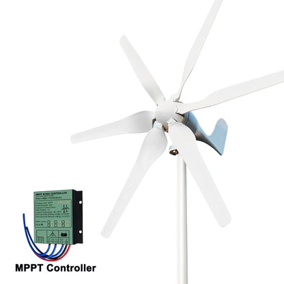 3000W Verticale Windturbine – Windgenerator – Windmolen – Energiecentrale – Generator – 24V Met MPPT-controller – Stil En Robuust