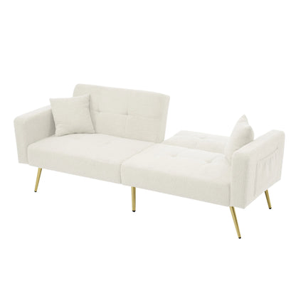 Sofa Bed – Bankbed – Slaapbank – Omlaatbaar Meubel – Scandinavisch Design – Verstelbare Rugleuning – Velours Bekleding