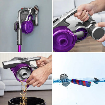 Draadloze Stofzuiger – Handstofzuiger – Snoerloze Stofzuiger – Steelstofzuiger – 200AW Zuigkracht – 70 Minuten Accuduur