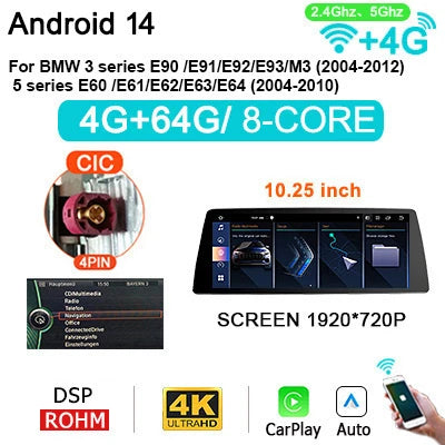 Android 14 Car Radio – Multimedia Speler – Auto Radio – Navigatiesysteem – Touchscreen Display – 10,25/12,3 Inch – 8GB RAM & 256GB Opslag – Draadloze CarPlay - QUORE