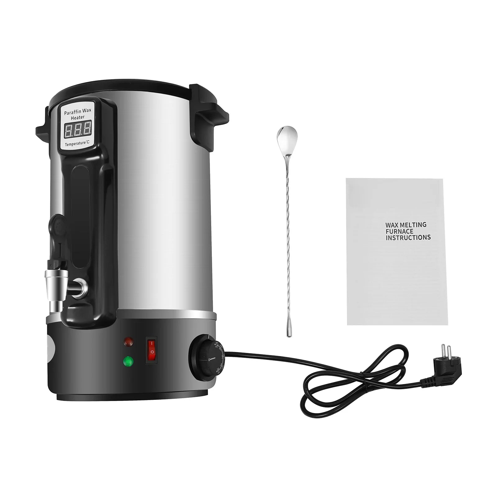Wax Melter - Wassmeltpot - Kaarsen Smelten - Kaarsen maken - 12L - 1100W - 26x55.5x41.5cm - Zilver - QUORE