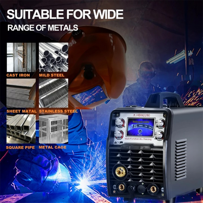 Elektrode Lasmachine - Lasmachine - Lasapparaat - Digitaal Inverterlassen - Draagbare - MIG - MMA - ARC - LIFT TIG Inverter - 220V 50/60 Hz - 42.5 x 18.3 x 29 cm - Zwart