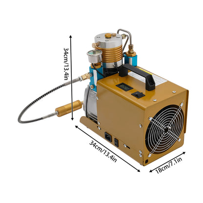 Hogedruk Luchtpomp – Draagbare Pomp – PCP Compressor – Gasfles Opblazer – 1.8 kW Motor – 5 Tot 30 MPA Instelbaar