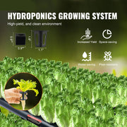 Hydrocultuur -Hydrocultuursysteem - Kweektafel -Hydrocultuurvoeding - Moestuintafel - Hydrocultuurkweeksysteem - 72 plaatsen 2 lagen - met watertimer manden en sponzen
