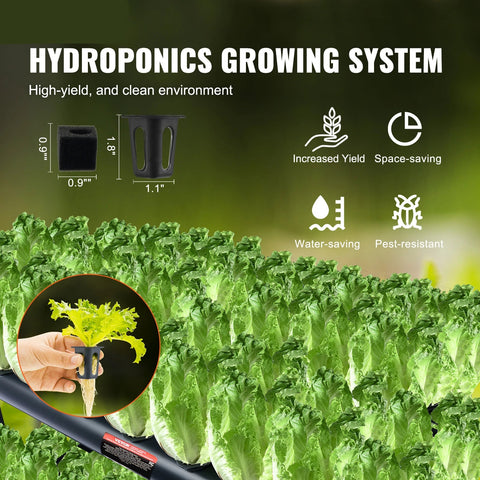 Hydrocultuur -Hydrocultuursysteem - Kweektafel -Hydrocultuurvoeding - Moestuintafel - Hydrocultuurkweeksysteem - 108 plaatsen 3 lagen - met watertimer Manden en sponzen