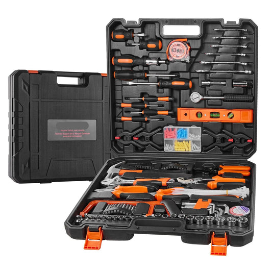 Tool Set – 216 Piece Hand Tool Set – Includes Screwdrivers, Wrenches, Hammer &amp; Pliers – Storage Case – Black