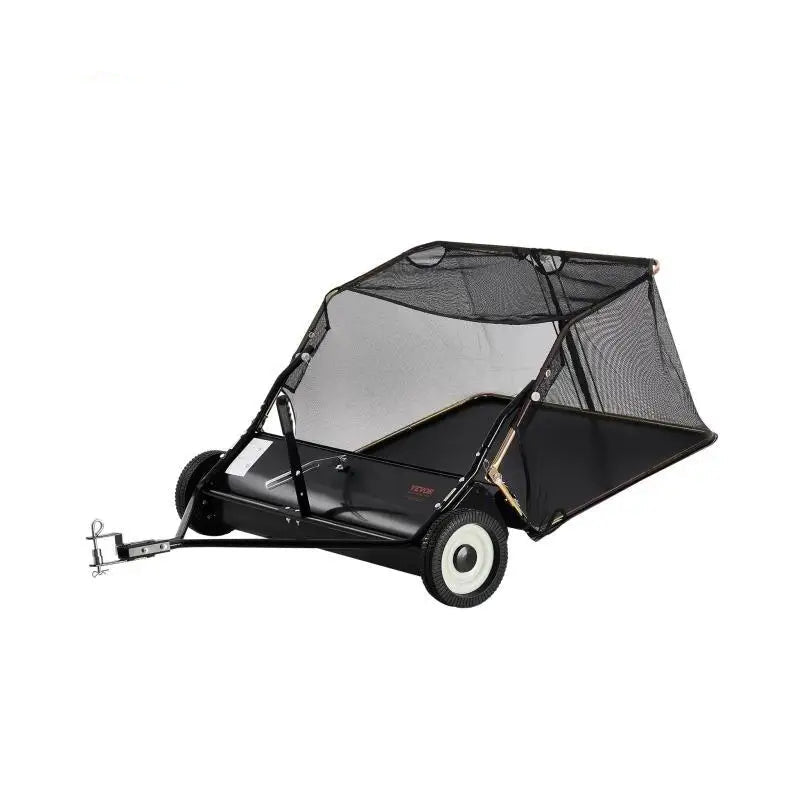 Aanhangbare Gazonveger – Bladblazer – Tuinveger – Bladzuiger – Bladruimer – 132 Cm Sweepbreedte – 12 cu.ft. Opvangcapaciteit - QUORE