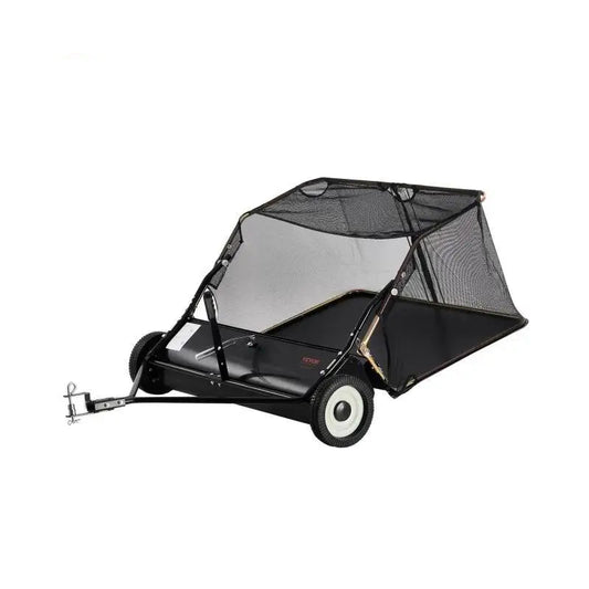 Aanhangbare Gazonveger – Bladblazer – Tuinveger – Bladzuiger – Bladruimer – 132 Cm Sweepbreedte – 12 cu.ft. Opvangcapaciteit - QUORE