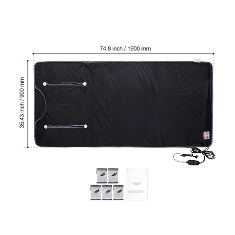 Sauna Deken - Infrarood Therapie - Infrarood Deken - Infrarood Sauna - Warmte Deken - Draagbare Sauna Deken - 36x76inch - met Regelbare Temperatuur Minuten Timer - Voor Thuis Ontspanning