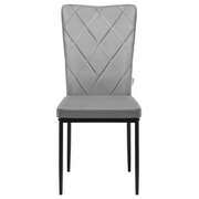 Chair - Dining Room Chairs - Set of 4 Velvet Dining Room Chairs - Ergonomic - Metal Legs - High Backrest - Comfortable &amp; Stable - For Kitchen - Dining Room - 42x94.5x 59cm - Dark Gray Velvet