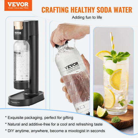 Vevor - Dispenser - Beverage Dispenser - Carbonated Water Maker - Soda Machine - For Home - Carbonated Seltzer Water Starter Kit - Mainstream Screw-in - 1L - CO2 Cylinder