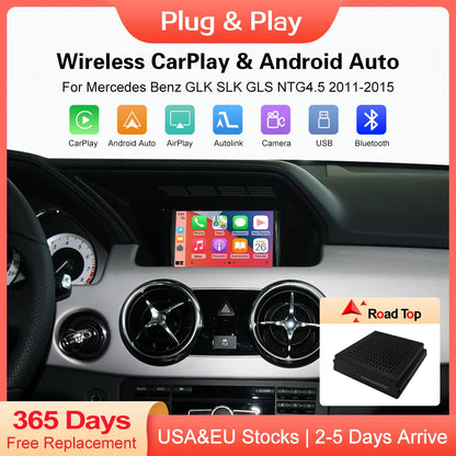 Draadloze CarPlay Decoder – Android Auto Interface – Multimedia Adapter – Handsfree Systeem – Zwarte Variant – Plug & Play Installatie – Ondersteuning Achteruitrijcamera