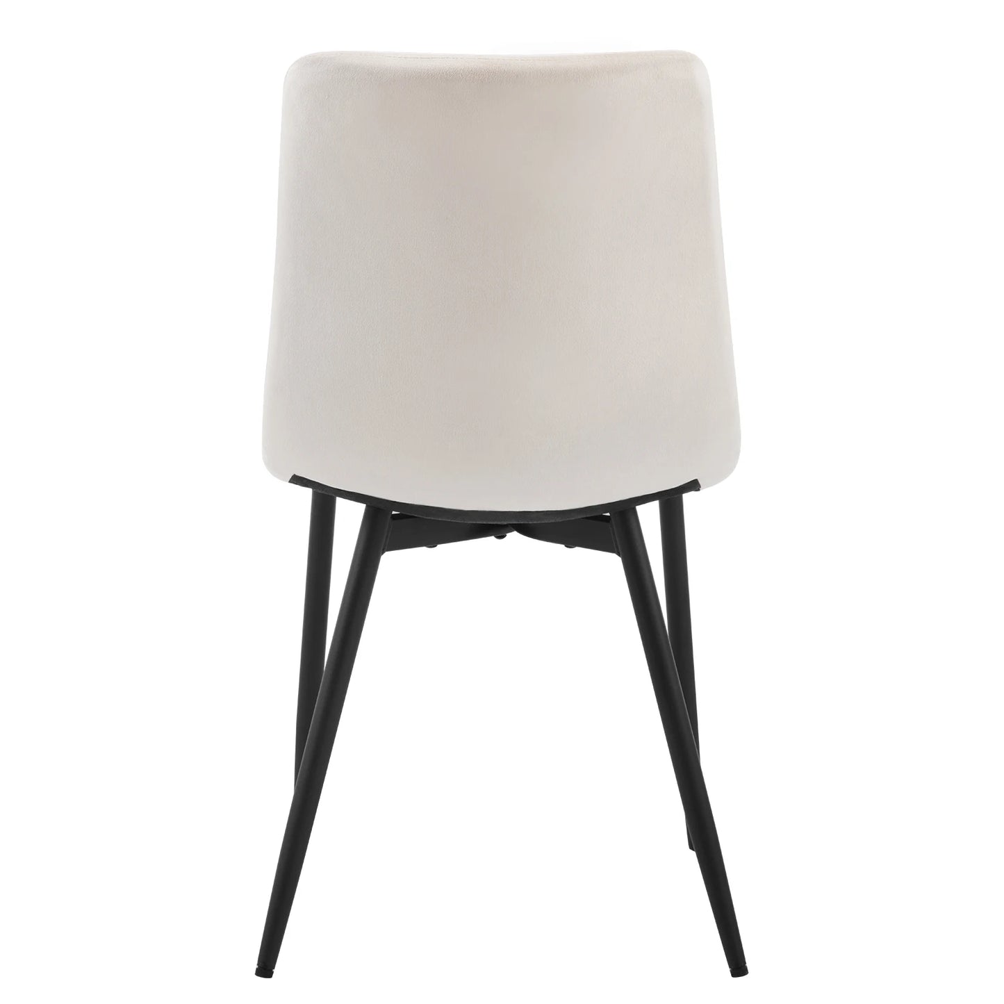 Eetkamerstoelset van 4 - Stoel - Woonkamerstoel - Eetkamer - 44 cm x 81 cm x 51 cm - Crème