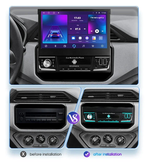 Auto Multimedia Speler - Universeel - 7 Inch - RDS - USB - 1 Din - 1GB32GB - 4 Core - Carplay Scherm - Navigatiesysteem Auto - Multimedia Autoradio - Zwart
