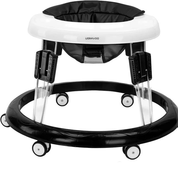 UBRAVOO Baby Loopstoel Rond - Verstelbaar met Universele Wielen - 9 Verstelbare Hoogtes - Opvouwbaar en Compact - Geschikt voor 6-18 Maanden Peuters - Model ZM01 - QUORE