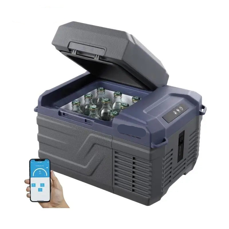 Draagbare Autokoelkast - Compressor Koelbox - Minikoelkast - Koelbox Auto - Elektrische Koelbox - Bluetooth & LCD - 12/24V DC 110-240V - Voor Auto - Camper en Boot - 13.1kg Gewicht