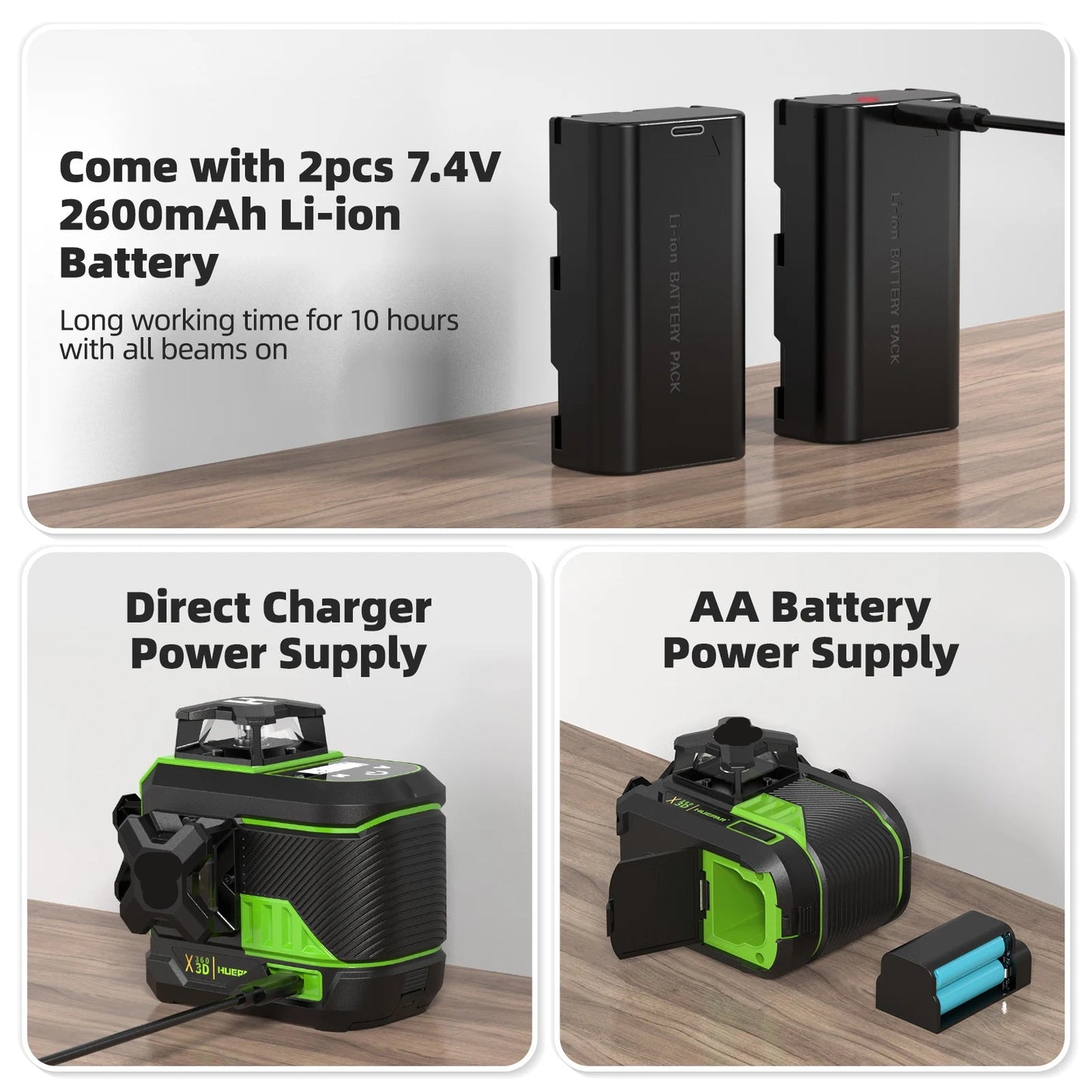 3D Kruislijnlaser – Laserwaterpas – Bouwlaser – Zelfnivellerende Laser – Groene Laserlijnen – IP54 Waterbestendig – Bluetooth Afstandsbediening - Basisset