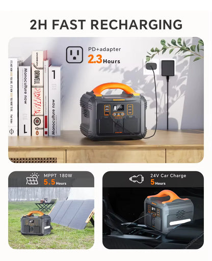 Powerbank – Draagbare Accu – Noodstroomvoorziening – Zonne-energie Generator – 300W Vermogen – 236,25Wh LMFP Batterij – Compact & Lichtgewicht