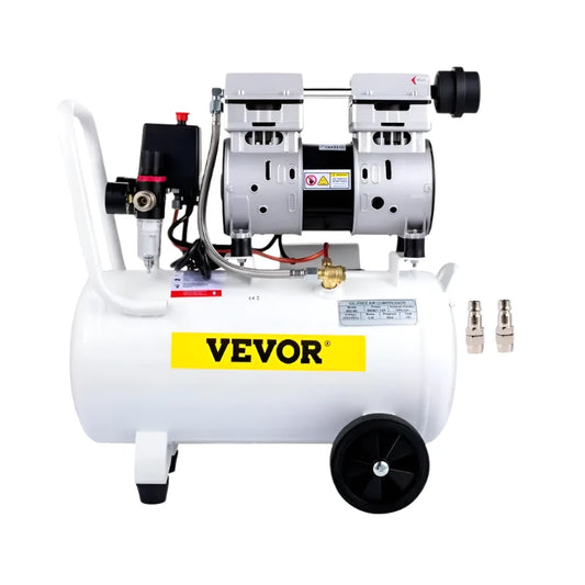 Vevor - Stille compressor - Geluidsarme compressor - 14L- 850/1000/1500 W Stille olievrije compressor 1.1/1.5/2 HP- voor werkplaatsbanden en fietsen. - QUORE