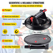 Vevor - Vacuum Suction Cup - Glass Carrier - Dent Puller and Opening Tool - Strong Vacuum Suction Cups - Suction Cup - 2 Pieces - Black