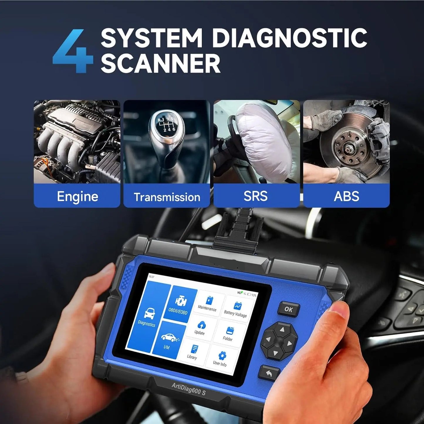 OBD2 Scanner – Autodiagnose Tool – Diagnosescanner – Auto Scanner – Foutcode Lezer – 5-Inch Touchscreen – Wifi Updatefunctie