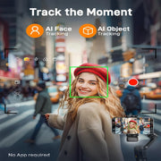 Gimbal Smartphone - Gimbal voor Smartphone & Camera - Handheld spiegelloos - 3-Axis - AI Face Tracking - Stabilisator voor Smartphone - Koolstofvezel Materiaal - Panning & Rolhoek 330 - Kantelhoek 80 - Zwart met Type-C