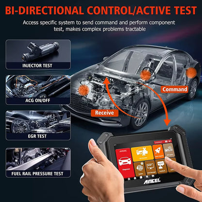 Professionele OBD2 Auto Diagnosetool – Autoscanner – Diagnoseapparaat – Foutcodelezer – Scanner – Bluetooth – 8 Inch Touchscreen