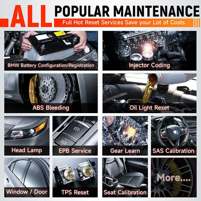 OBD2 Scanner - Diagnosecomputer - OBD - Auto Scanner - Volledige Systeemdiagnose - ECU Codering - 30+ Resets - Bidirectionele Functies - Touchscreen - WiFi Scanner