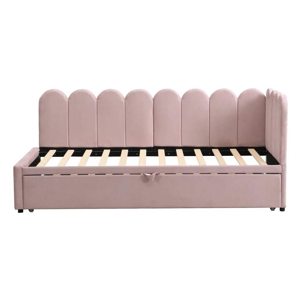 Bankbed – Slaapbank – Bedbank – Logeerbed – Futonbank – 2-zits velvet bankbed – Ruimtebesparend ontwerp – Comfortabele 140x200 cm slaapfunctie