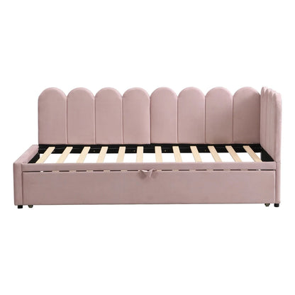 Bankbed – Slaapbank – Bedbank – Logeerbed – Futonbank – 2-zits velvet bankbed – Ruimtebesparend ontwerp – Comfortabele 140x200 cm slaapfunctie