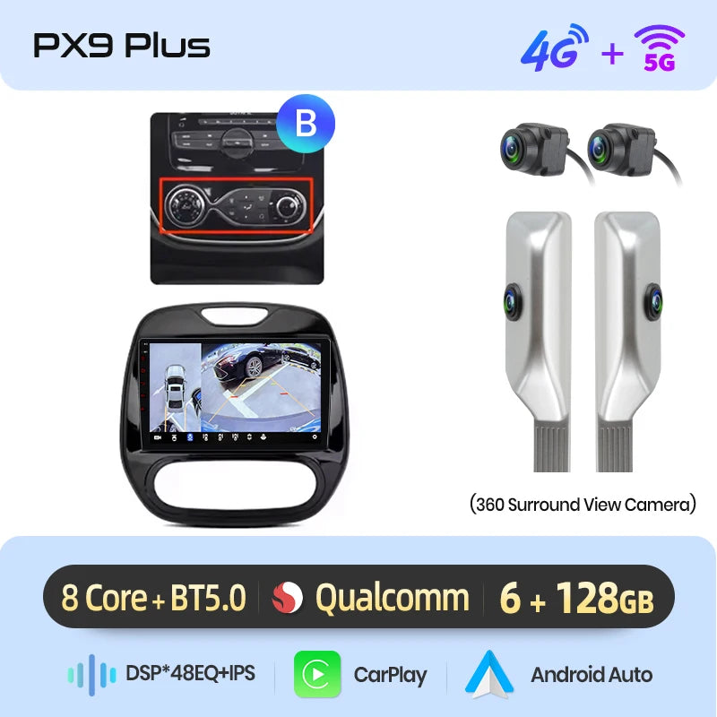 Android Autoradio – Multimediaspeler – Navigatiesysteem – CarPlay Radio – Bluetooth Autoradio – 9-Inch HD Touchscreen – 8-Core Processor 6GB RAM