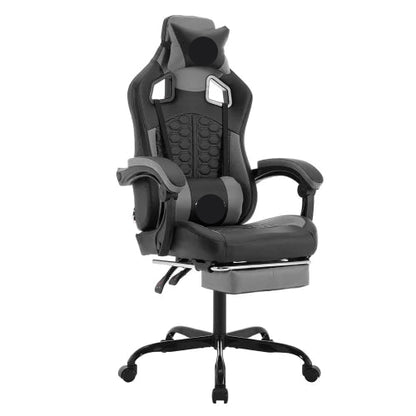 Gamingstoel – Bureaustoel – Gamerstoelen – Zitzak – Ergonomisch – Met Voetensteun – Verstelbare Rugleuning -Grijs - #7