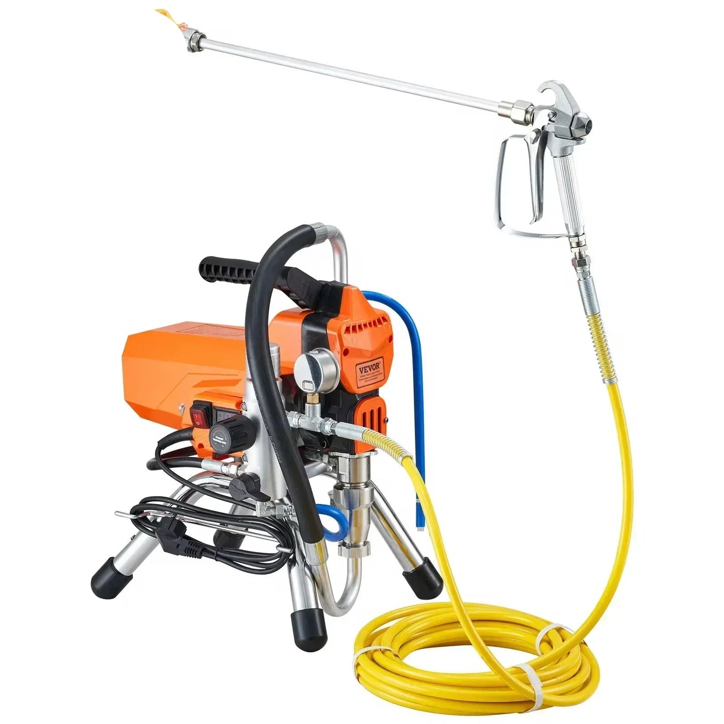 Airless Verfspuit - Hogedrukreiniger - Spuitpistool met Nozzle - 9m Slang - 3000 PSI - voor Water- en Oliegedragen Verf - 2200W