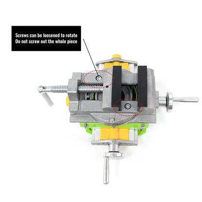 Bankschroef -  Bench Vice - Aluminiumlegering - 360 Graden Roterend - 2 in 1 Precisie Frees-Boorbankschroef - Groente - QUORE