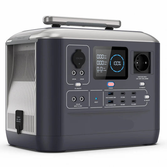 Powerstation - Draagbare Krachtcentrale – Powerbank – Noodstroomvoorziening – Energieopslag – Zonne-accu – 1075 Wh Capaciteit – Snelle Oplaadtijd