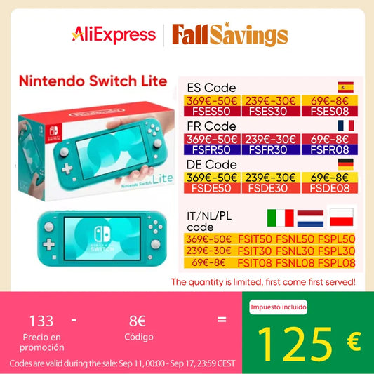 Nintendo Switch Lite Handheld Game Console Lightweight and Portable Built in Joy Con Controller Multiple Color Option - QUORE