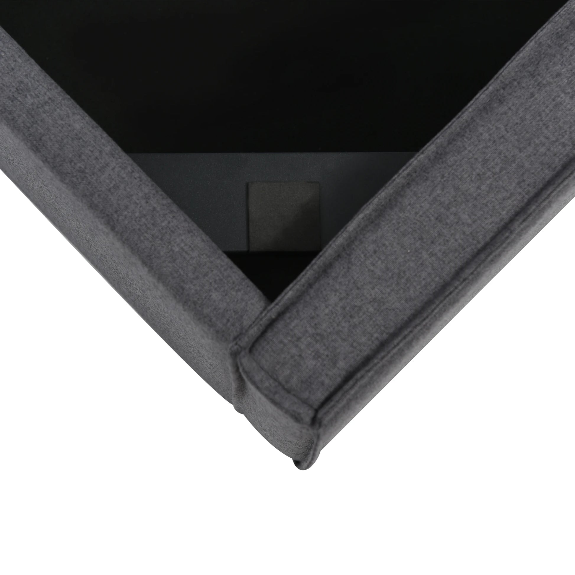 Bedframe – Eenpersoonsbed – Stalen Bed – Lattenbodem – Opbergruimte – Hydraulische Lift – Katoenen Hoofdeinde – 160x200 cm - QUORE