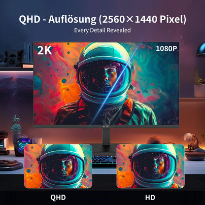 Gaming Monitor – Pc Scherm – Computermonitor – Beeldscherm – 24 Inch QHD – 2560x1440 Resolutie – IPS Paneel – 100Hz Verversingssnelheid – Adaptive Sync – HDR10 – VESA Mount