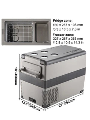 Sihao Car Refrigerator 15L-55L Mini Fridge Freezer Portable Compressor Cooler 12/24V DC 110-240V Ice Box Driving Camping Picnic