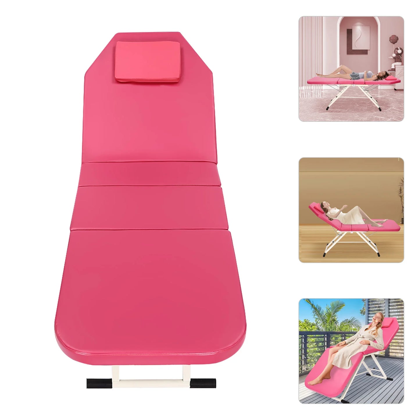Opvouwbare Massagebed - Massagetafel - Behandeltafel -  Tatoeagetafel - Slaapbank - voor Schoonheidssalons - en SPA's - Wit